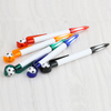 Promotional decorative ball shaped plastic advertising ballpoint pen with customized logo