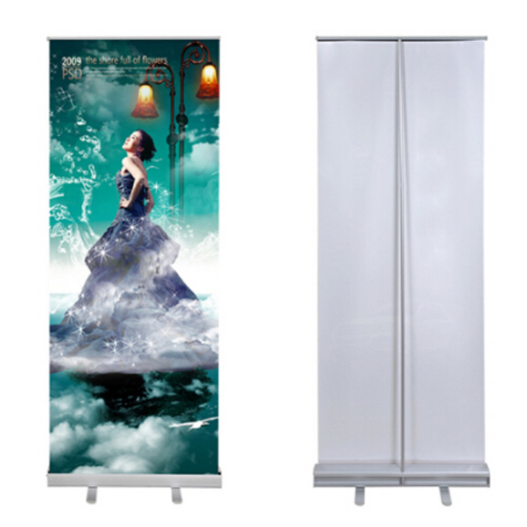 Retractable trade show stand little fee aluminum promotional wholesale roll up display banner