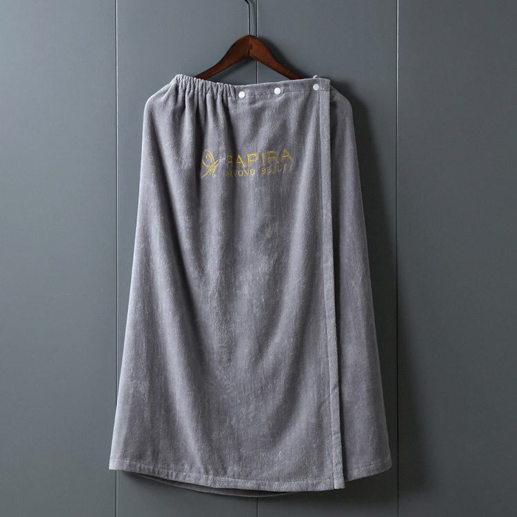 Comstom Logo Micofiber Terry Towel Velours Bath Skirt Bath Wrap
