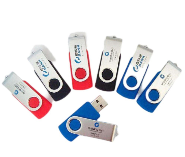  Assorted Colors usb flash drive High Speed Metal Swivel colorful memory stick with custom logo 360 rotating USB stick 2.0