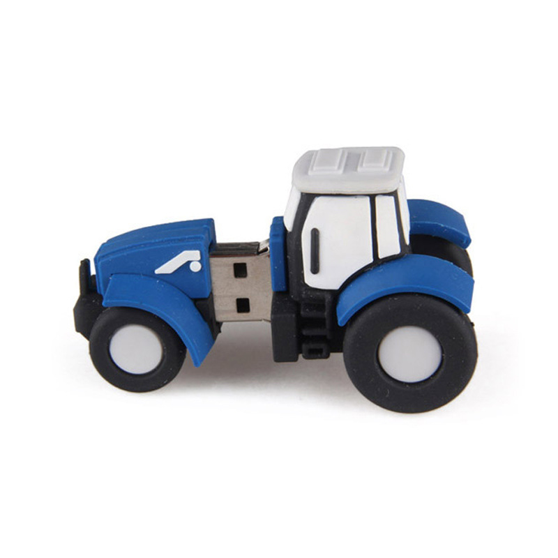 Trackor Truck shape 3D PVC rubber pen drive USB memory stick USB3.0 16gb 32gb pen flash disc