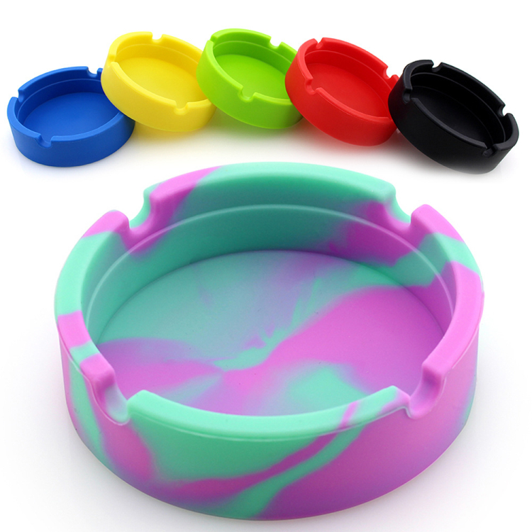 Tabacco Promotional Gift Night Glow Silicone Fire Resistent Rubber Ashtray