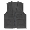 Promotional Logo Printed Men Outdoor Multi-Pocket Waistcoat Mesh Fishing Vest