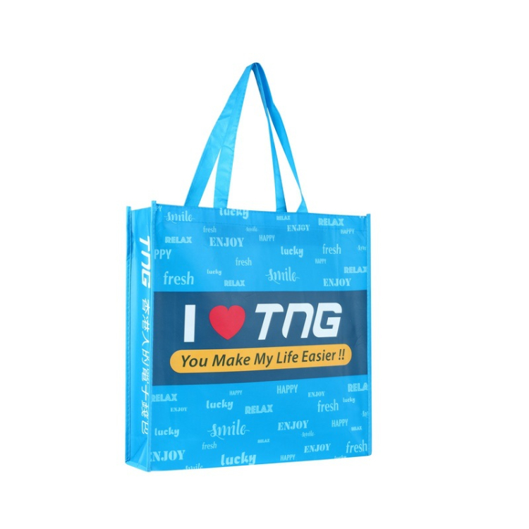 Customized Laminated PP Woven Bag Heavy Duty Laminated Supermarket Woven Grocery Bag with Handle printing