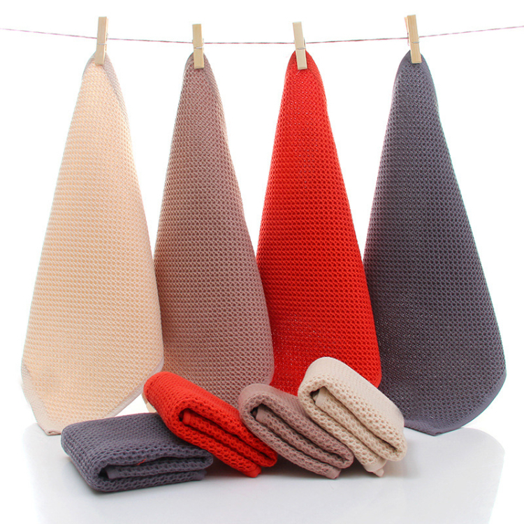 Natural Cotton Jacquard Dobby Soft Waffle Bath Towel