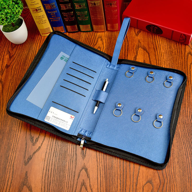 Customized Logo Leather Business Key Pocket Portfolio