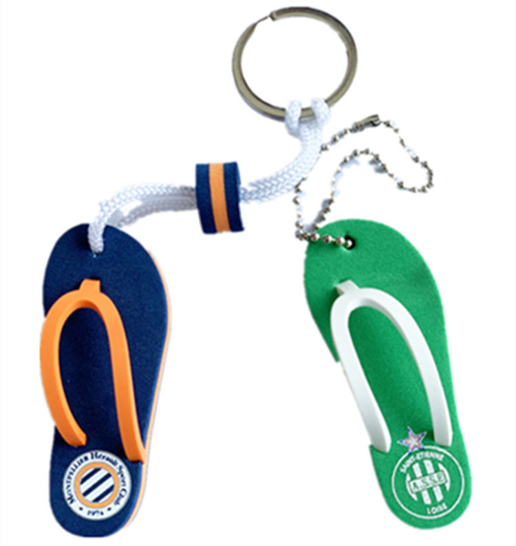 Summer Beach Promotional Gifts Souvenir Keychain Print Logo Customized Shape Floating Foam Eva Keychains