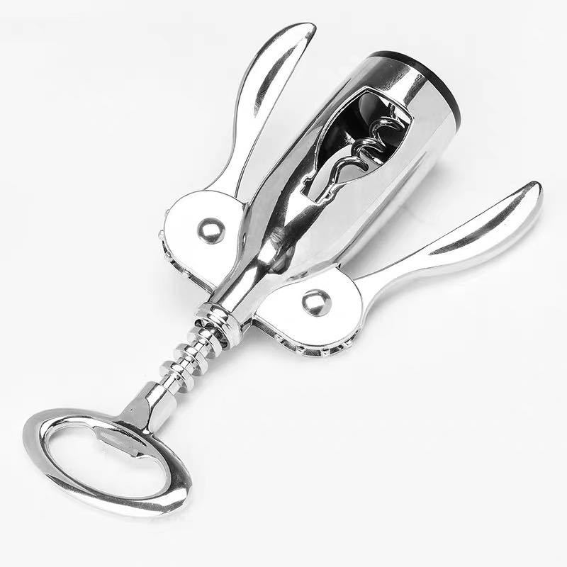 Custom Champagne Beer Bottle Opener Stainless Steel Wine Corkscrew Opener