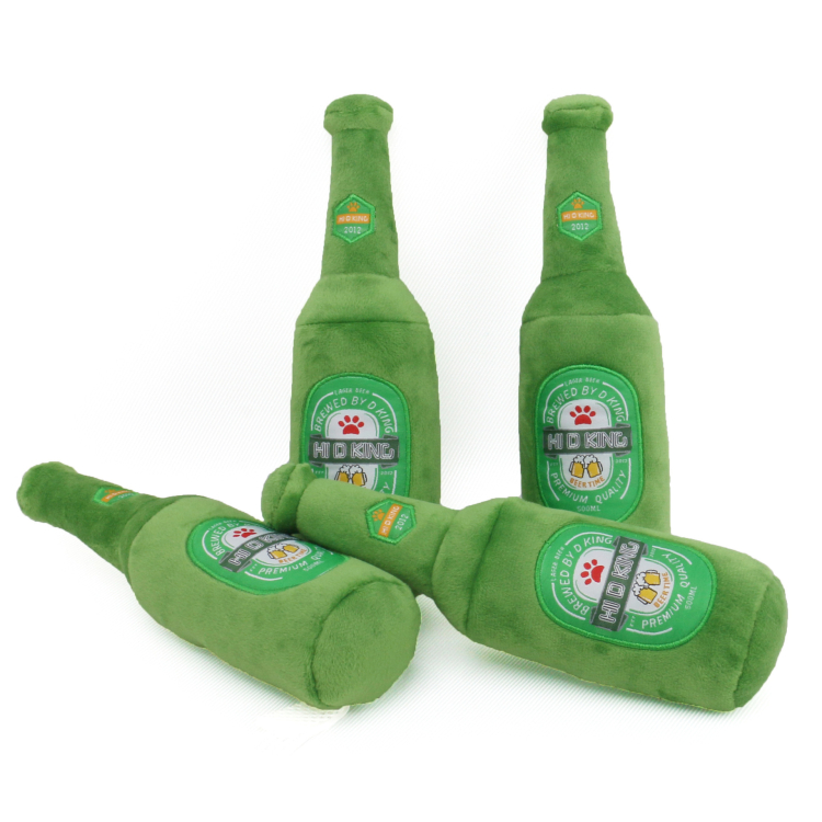 Beer Wine Bottle Custom Shape Promotional Gift Plush Toy Stuffed Wine bottle Cup