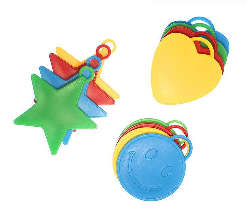 Balloon Accessories Heart Star Shape Plastic PP Balloon Weight 8g/pc