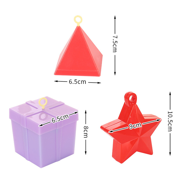 Helium Ballon Round Square Star Heavy Plastic Balloon Weights for Helium and Latex Ballon