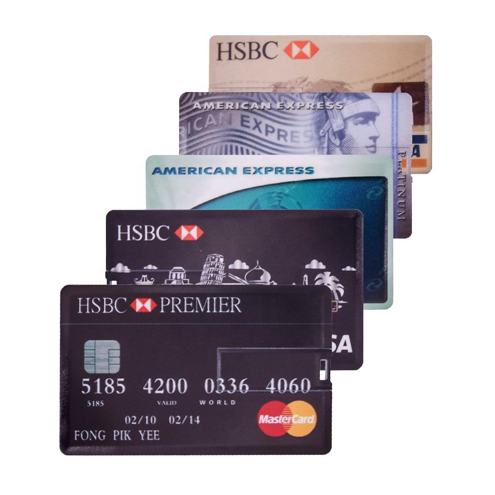 Wholesale Bank Custom Gift Credit Card Shape USB Flash Drive USB3.0 8GB 16GB Pendrive