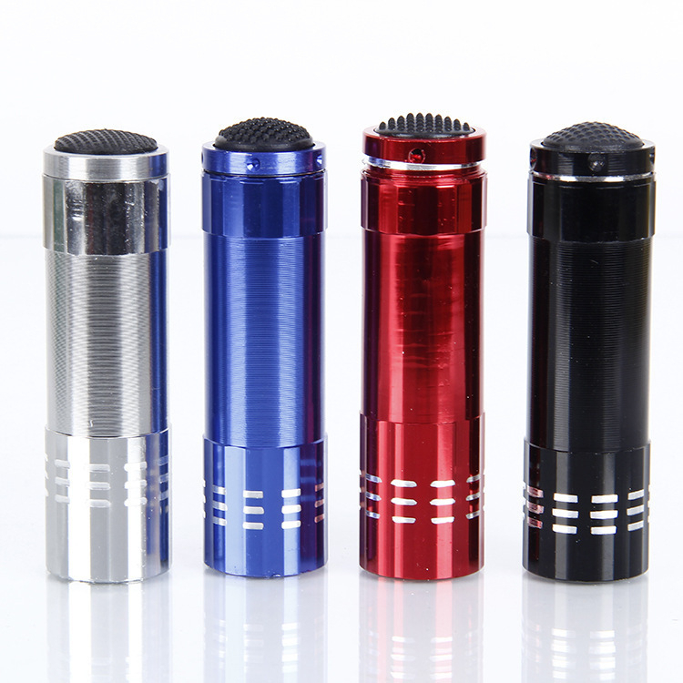 9 LED flashlight Pocket mini flashlight Aluminum UV Money Detector flashlight for logo Customized