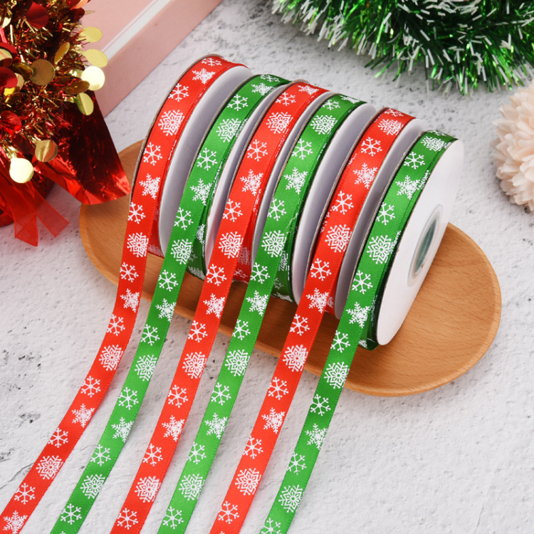 Merry Christmas Ribbon With Logo Groigrain Ribbon For Christmas Cake Box Ribbon