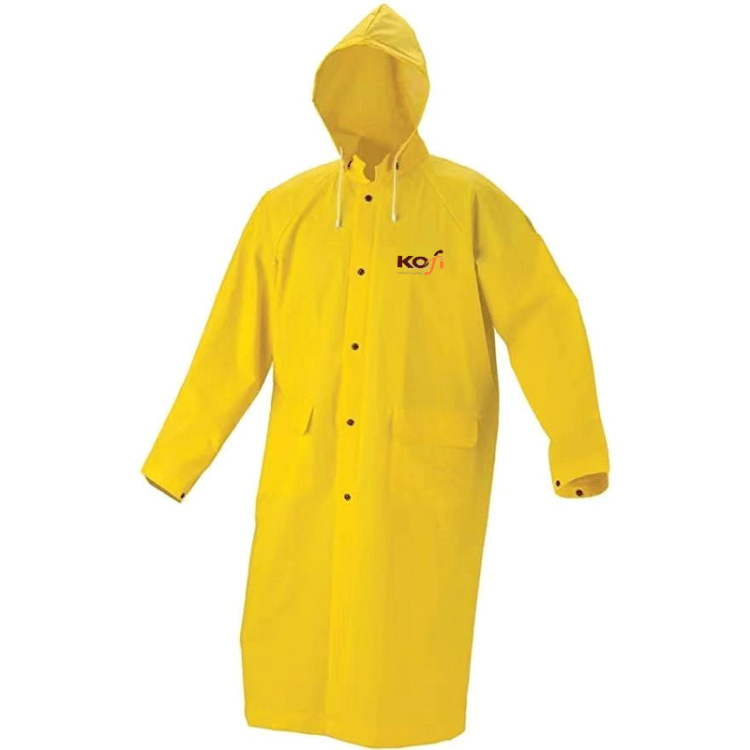 Customized 100%Waterproof PVC Long Raincoat Rain Poncho