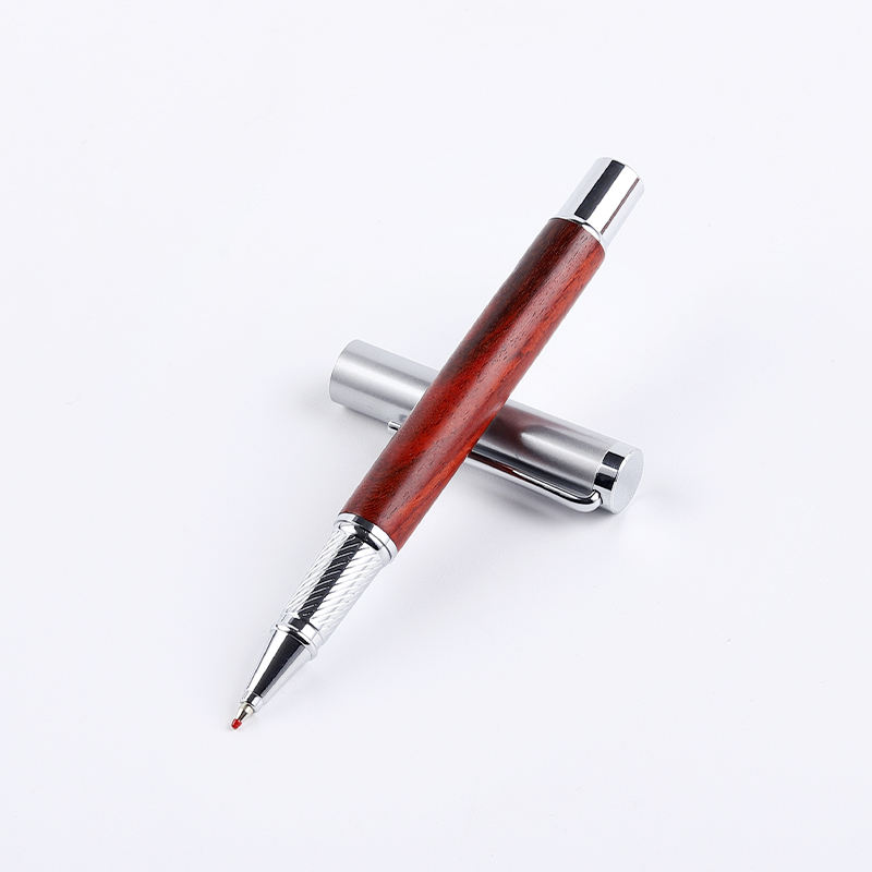 Promotional Eco Friendly luxury Natural Solid Wood Roller Pen heavy Rosewood Pen
