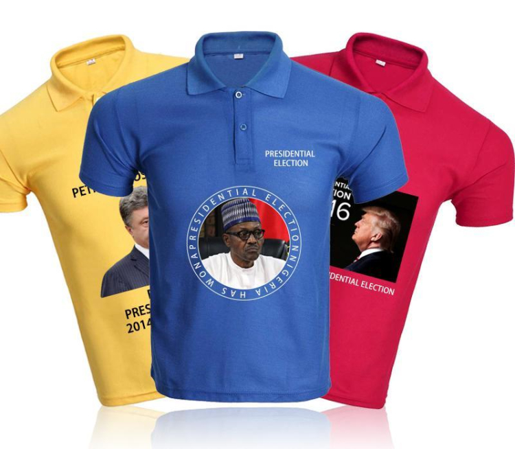 Wholesale custom president election campaign promotional items tshirt polo shirt polyester election Polo shirt 