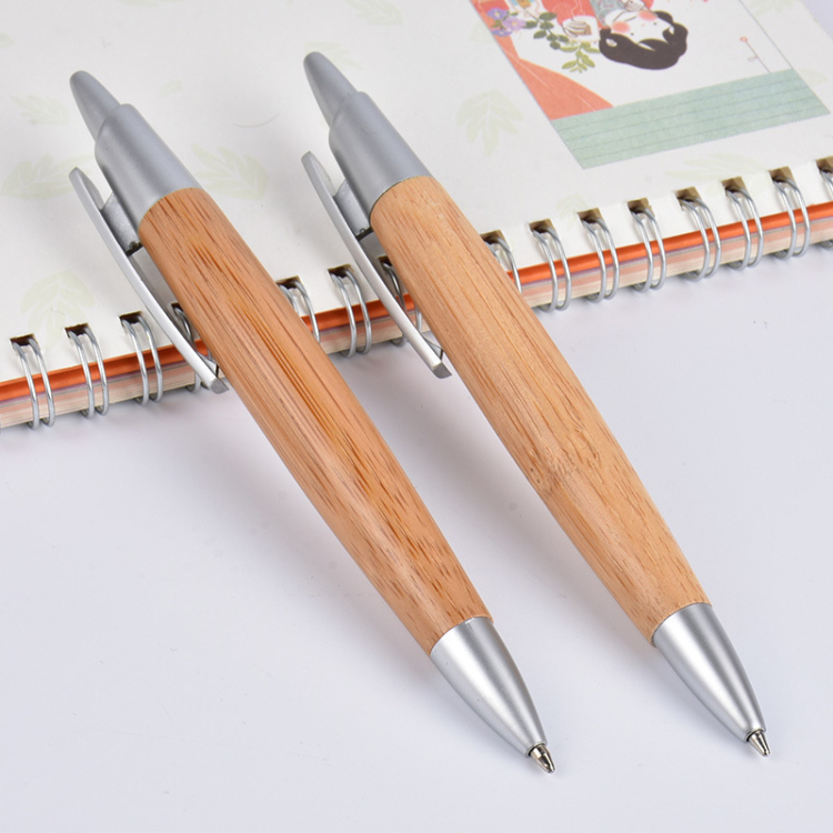 ECO Gift Customized logo Go Green bamboo ball point pen bamboo pen
