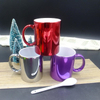 Christmas Festival Dinner Decoration Shinning Colorful Electroplating Ceramic Mug