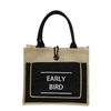 wholesale Custom Logo Gift Bag ECO Grocery Tote Burlap Handbag Jute Tote Bag