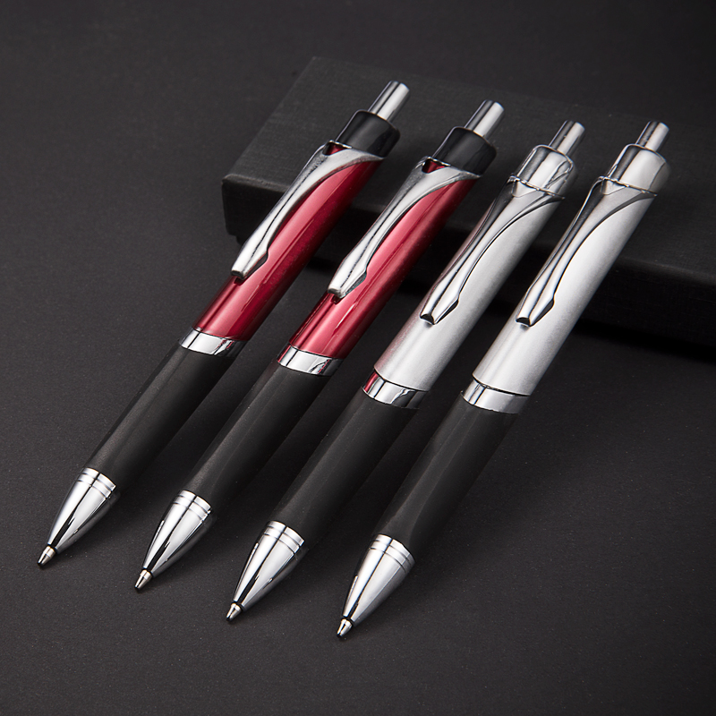  Classical Brass Click Metal Gift Pen with Rubber Grip 