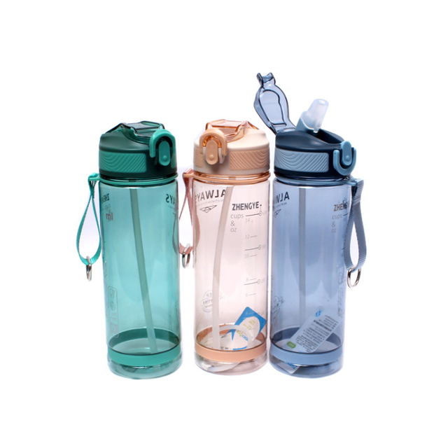 Large-capacity Water Bottle With Bounce Lid Timeline Reminder Leak-proof Frosted Cup For Outdoor Sports And Fitness