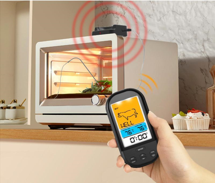 Wireless Meat Thermometer, Remote Cooking Food Barbecue Digital Grill Thermometer Probes