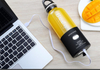 USB Rechargeable Orange Juicer Blender 4 Blades Food Processor Extractor 1500mAh Juice Cups for Outdoor