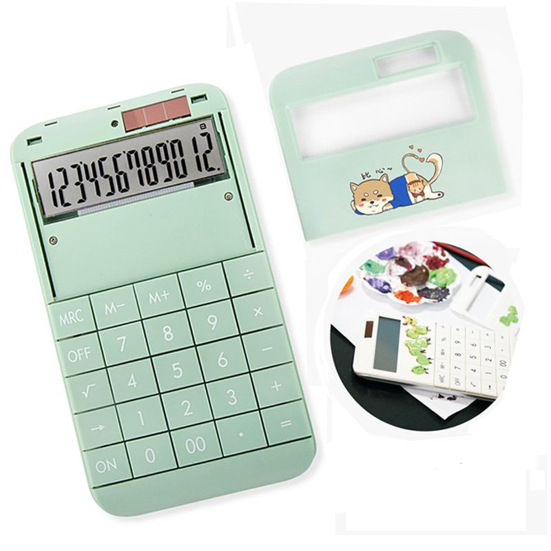 High Quality Two Way Dual Power Solar 12 Digits Calculator