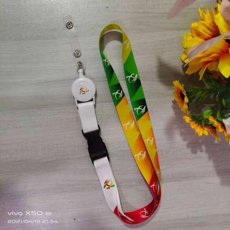 Customized Logo Printing Adjustable Safety Bucket Lanyard