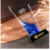 Creative Design Sailboat Shape Clear Blank Crystal Trophy For Sports Gifts