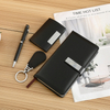 PU Leather Notebook Pen Key Chain Gift Box Set