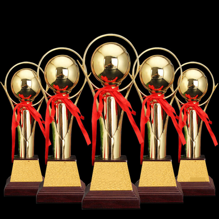 Custom Sports Business Gift Award Trophies with ribbon
