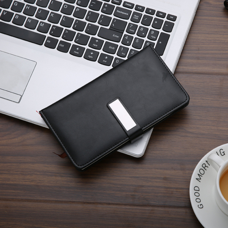 Custom Logo Business Gift Leather Notebook Wallet Keyring Set