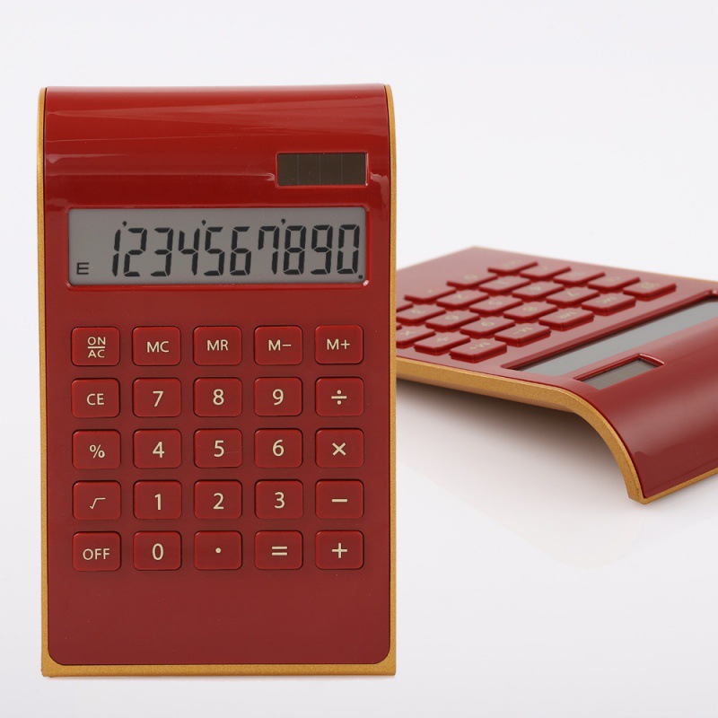 Promotional Gift Solar Power Fashion Inclined School Office 10 Digits Desktop Calculator with logo