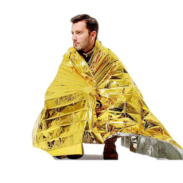 Outdoor Hiking Camping Marathon Body Warm Keeping PET Emergency Thermal Blanket