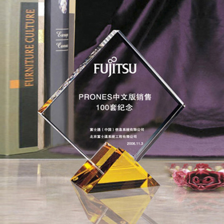 School Company Anniversary Meeting Gift Crystal Trophy Souvenir