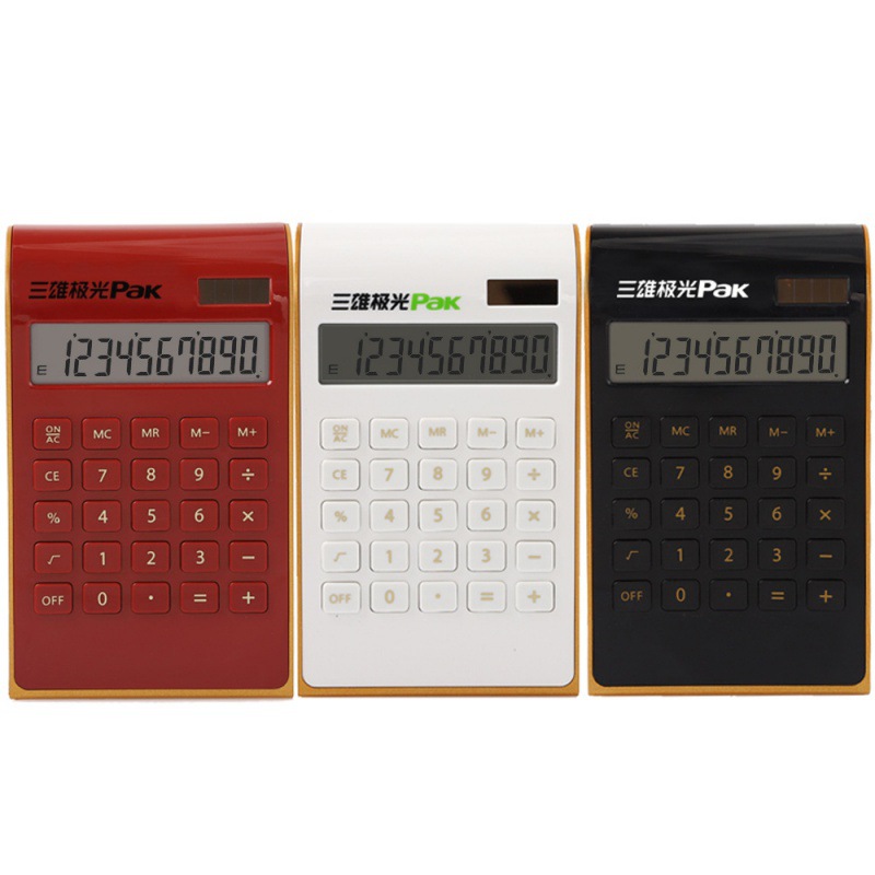 Promotional Gift Solar Power Fashion Inclined School Office 10 Digits Desktop Calculator with logo