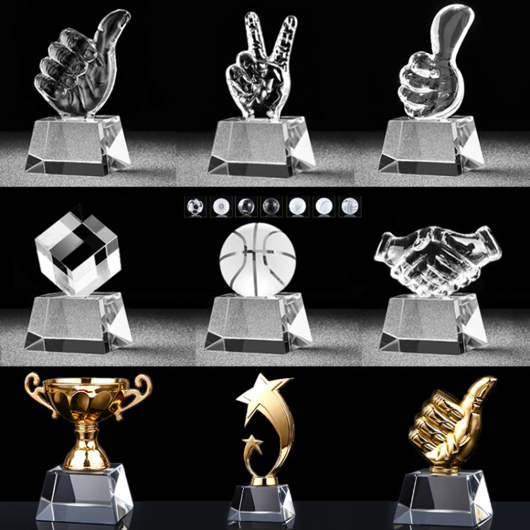 Customized Top Quality Jade Glass Award Crystal Plaque Trophy For Business Gift and school