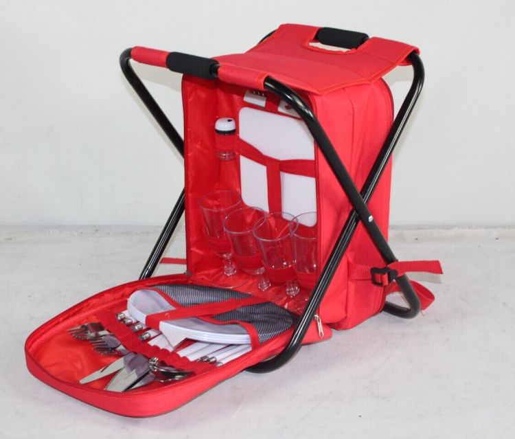 Coca Cola Promotional Gift 4 Persons Foldable Picnic Backpack with Picnic tools kit