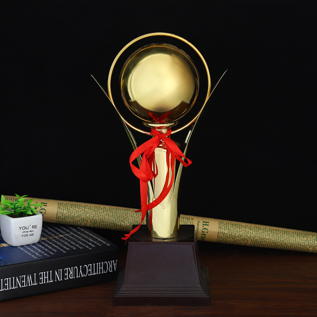 Cheap Award Trophies Custom Sports Marathon Running Trophy With Ribbon