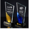 Creative Design Sailboat Shape Clear Blank Crystal Trophy For Sports Gifts
