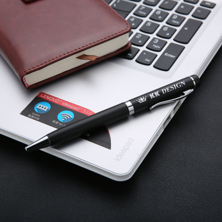 Custom Logo Business Gift Leather Pen Notebook kechain Set