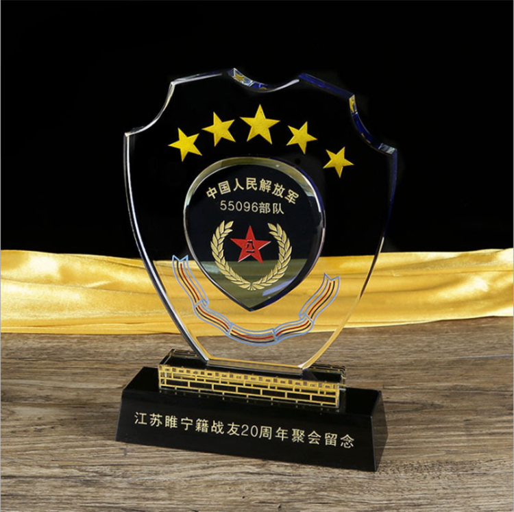Business Gift Classic K9 Glass Award Crystal Plaque Trophy for Corporate and School Sports Anniversary Gift