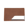 PU Leather Stainless Steel Name Card Holder