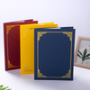 Custom Foil Stamp Paper Diploma Folder A4 File Certificate Holder A4 Hardcover File Folder