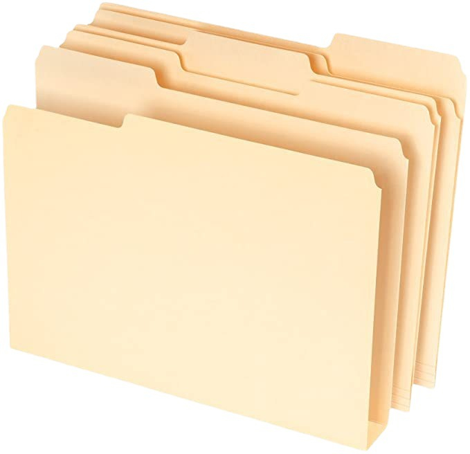 School Office Paper Manila File FolderCut Tab Legal size Letter Size Paper Organizer Medical Expanding File Folder
