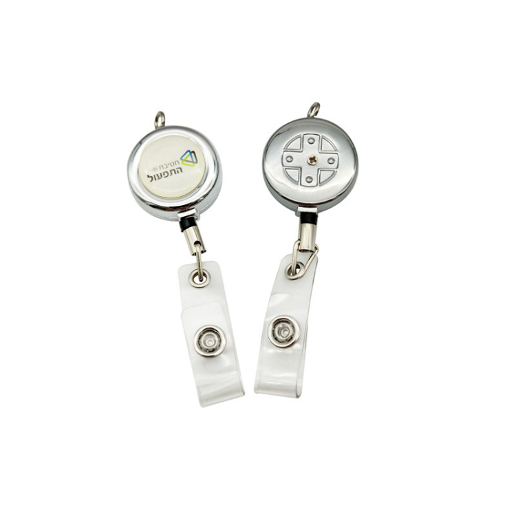 Custom Metal id Badge Reel with Custom Logo
