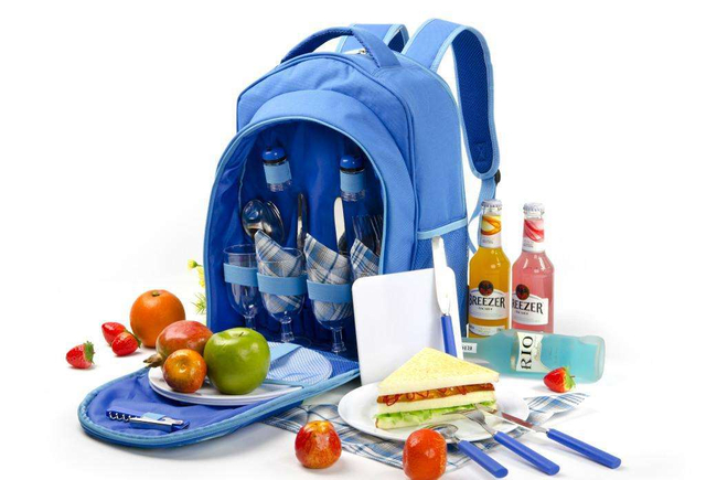 4 Persons Foldable Picnic Backpack with Picnic tools set for traveling BBQ Camping