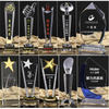 Customized Top Quality Jade Glass Award Crystal Plaque Trophy For Business Gift and school